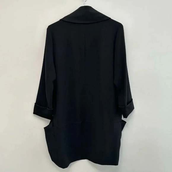 Wilfred Chevalier Jacket Relaxed Open-Front Blazer Black Women's Size 4 Office - Picture 12 of 16